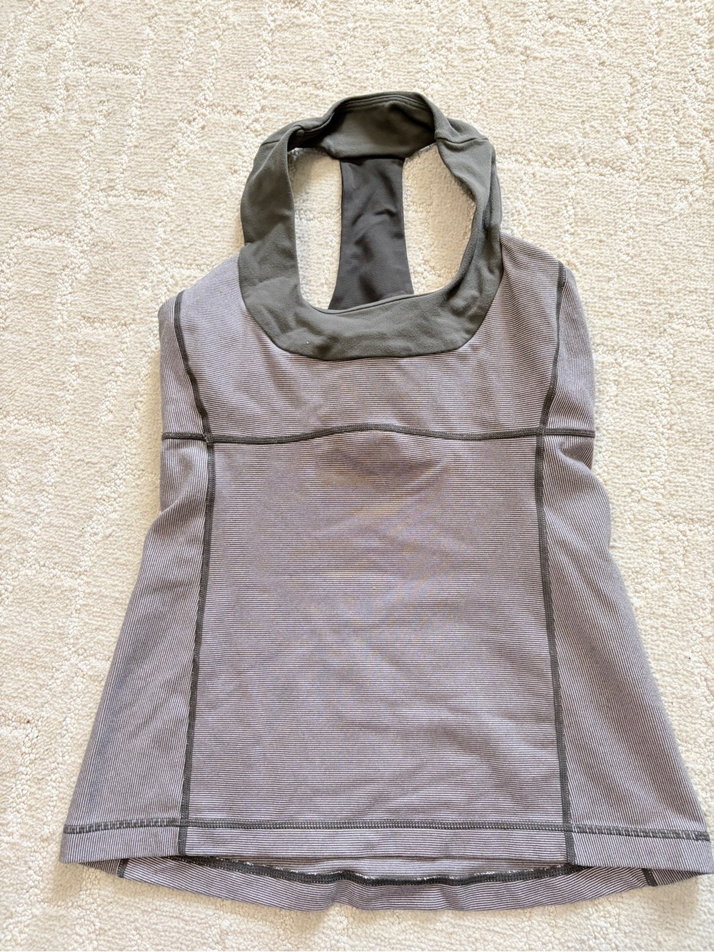 lululemon athletica Gray Tank Top with Dark Gray Trim